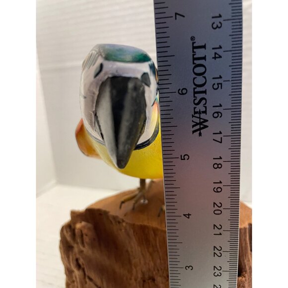 Vintage Brazilian Hand- Crafted Parrot 11" Marked - Picture 15 of 16